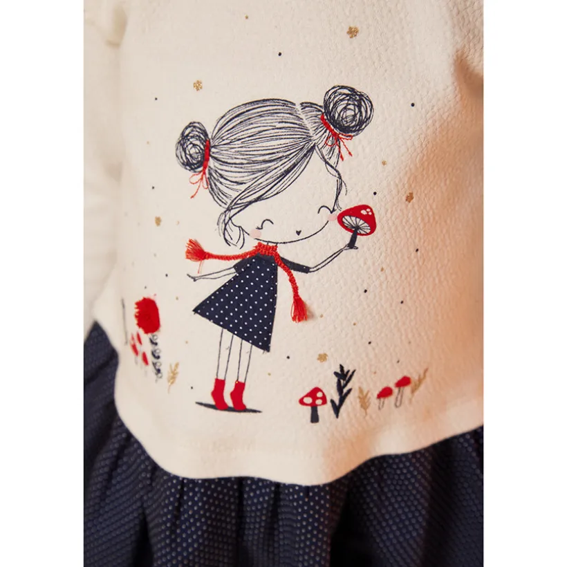 Jurk 2 in 1 fantasieprint voor baby meisjes