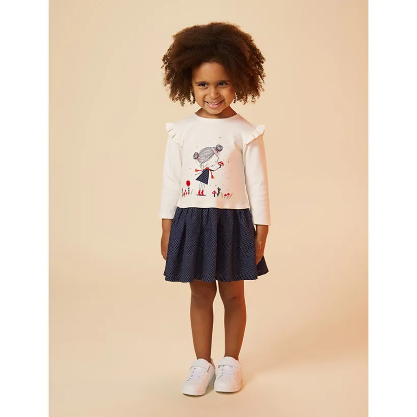 Jurk 2 in 1 fantasieprint voor baby meisjes