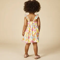 Jurk in voile met bloemenprint voor babymeisje