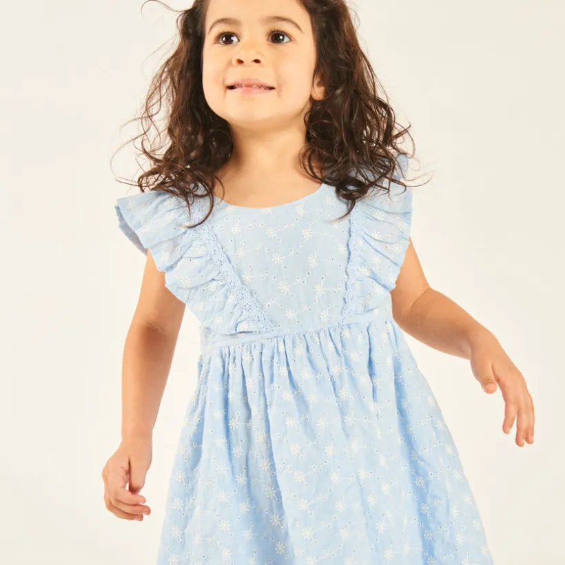 Jurkje met volantjes en Engelse broderie meisjes.