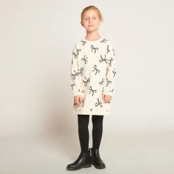 Jurkje van fleece met knopenprint meisjes