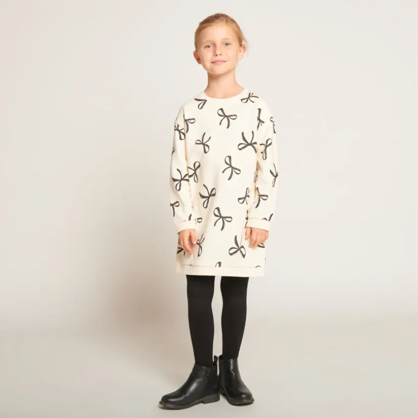 Jurkje van fleece met knopenprint meisjes