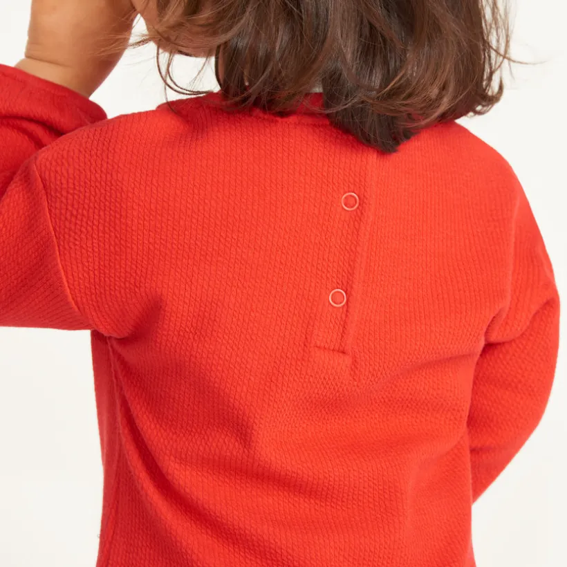 Jurk meisjes met 2-in-1 effect en tulpenprint