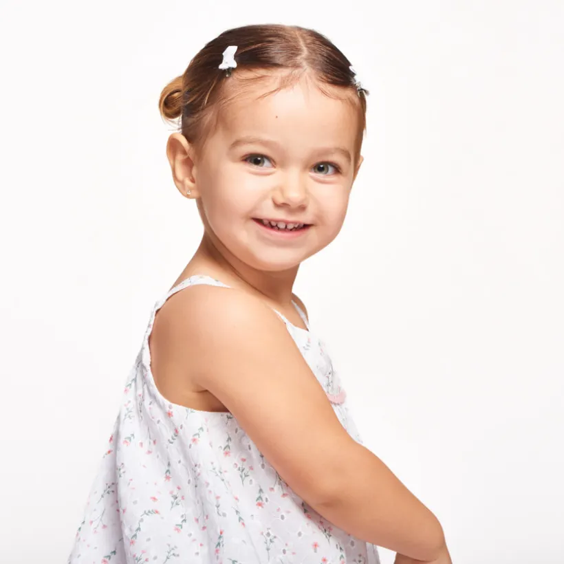 Jurk met bloemenprint en broderie voor baby meisje