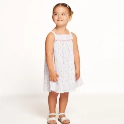 Jurk met bloemenprint en broderie voor baby meisje