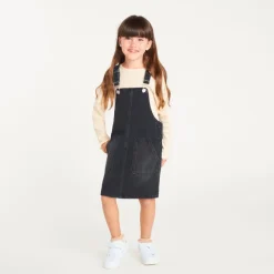 Jurk met bretels meisjes van denim
