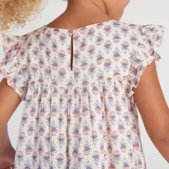 Jurk met korte mouwen en bloemenprint meisjes