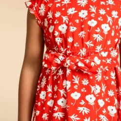 Jurk met korte mouwen en bloemenprint meisjes