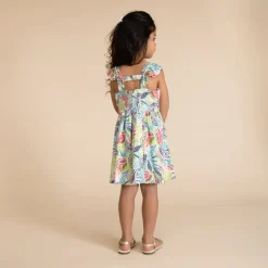 Jurk met korte mouwen en cachemireprint meisjes