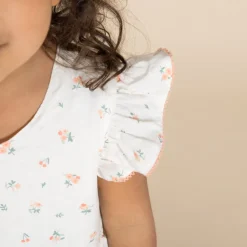 Jurk met korte mouwen met bloemen voor meisjes