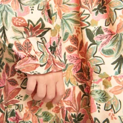 Jurk met lange mouwen, bloemenprint, meisjes