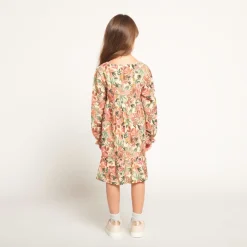Jurk met lange mouwen, bloemenprint, meisjes