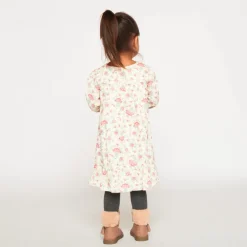 Jurk met lange mouwen, bloemenprint, voor babymeisje