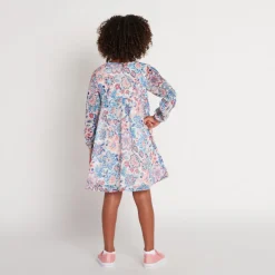 Jurk met lange mouwen en bloemenprint meisjes