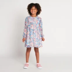 Jurk met lange mouwen en bloemenprint meisjes