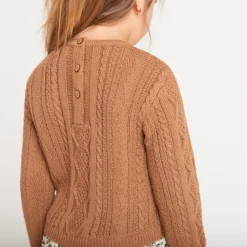 Jurk met lange mouwen en 2-in-1 effect in bi-materiaal, met fantasieprint meisjes