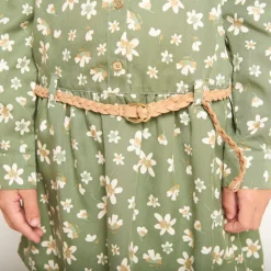 Jurk met lange mouwen in overhemdstijl, met bloemenprint meisjes
