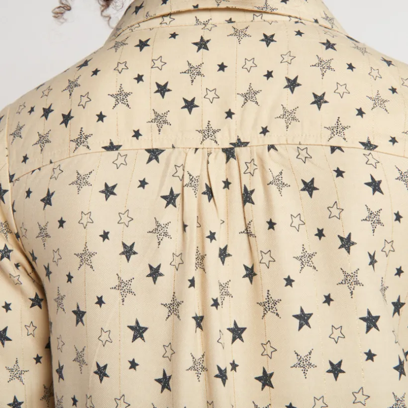 Jurk met lange mouwen, sterrenprint, meisjes