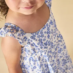 Jurk met schouderbandjes en bloemenprint voor baby meisje