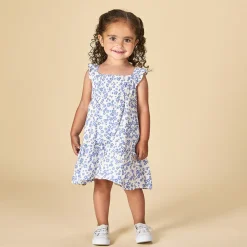 Jurk met schouderbandjes en bloemenprint voor baby meisje