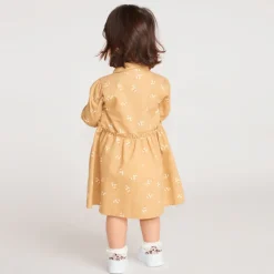 Jurk voor babymeisje met lange mouwen en overhemdkraag