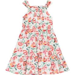 Jurk zonder mouwen empire taille met bloemen uitlopend voor meisjes