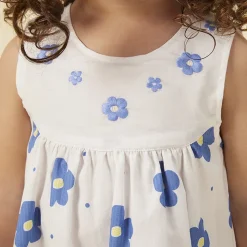 Jurk zonder mouwen met bloemen voor baby meisje