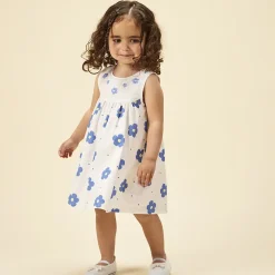 Jurk zonder mouwen met bloemen voor baby meisje