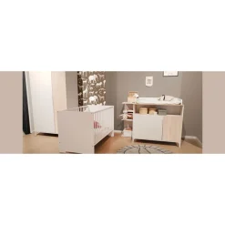 Kamer compleet Pomeline Bed 60x120/Commode/Kast 2d/bibliotheek