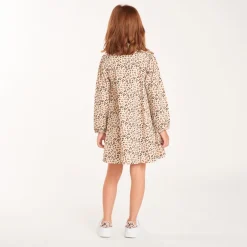 Kanten jurk met luipaardprint voor meisjes