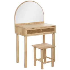 kaptafel met kruk van rubberhout