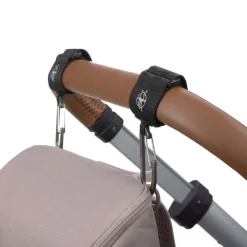 Karabijnhaken voor kinderwagen 2 stuks - Black