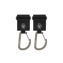 Karabijnhaken voor kinderwagen 2 stuks - Black