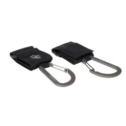 Karabijnhaken voor kinderwagen 2 stuks - Black