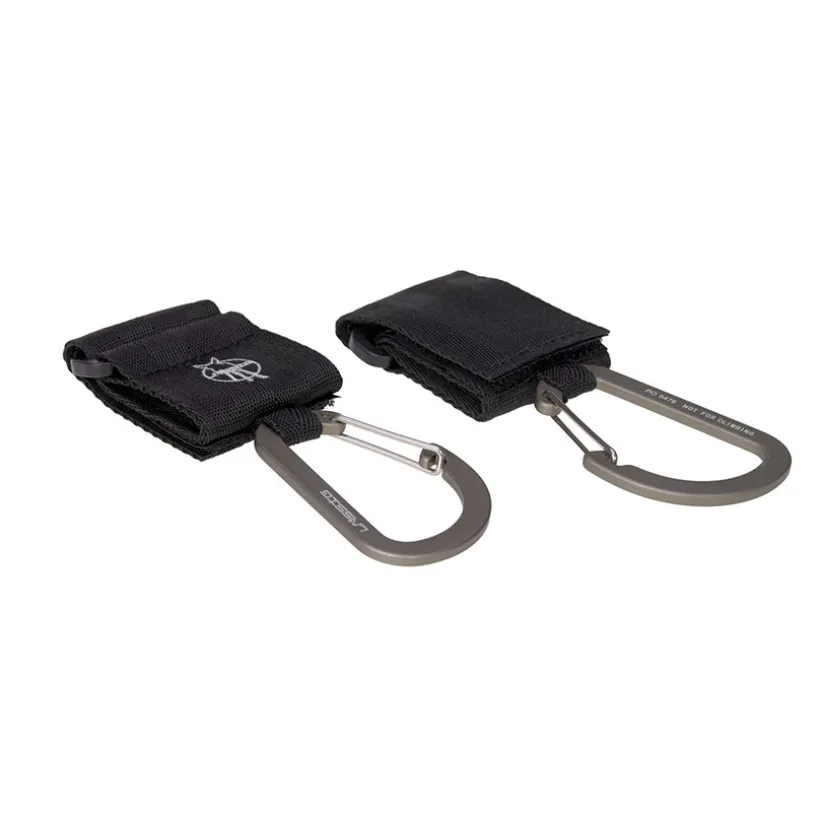 Karabijnhaken voor kinderwagen 2 stuks - Black