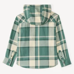 Karo-shirt voor jongens met capuchon