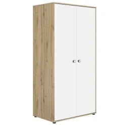 Kast Arthur met 2 deuren - Wit/Eiken