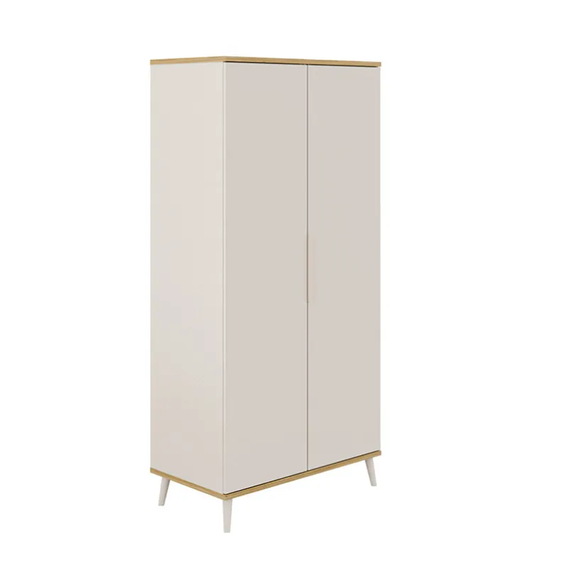 Kast 2-deuren Hazel Kasjmier beige / Eik montana