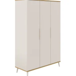 Kast 3-deurs Hazel Kasjmier beige / Eik montana