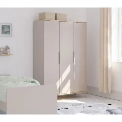Kast 3-deurs Hazel Kasjmier beige / Eik montana