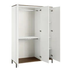 Kast 3-deurs Lovely Aliv Off white/Dark walnut
