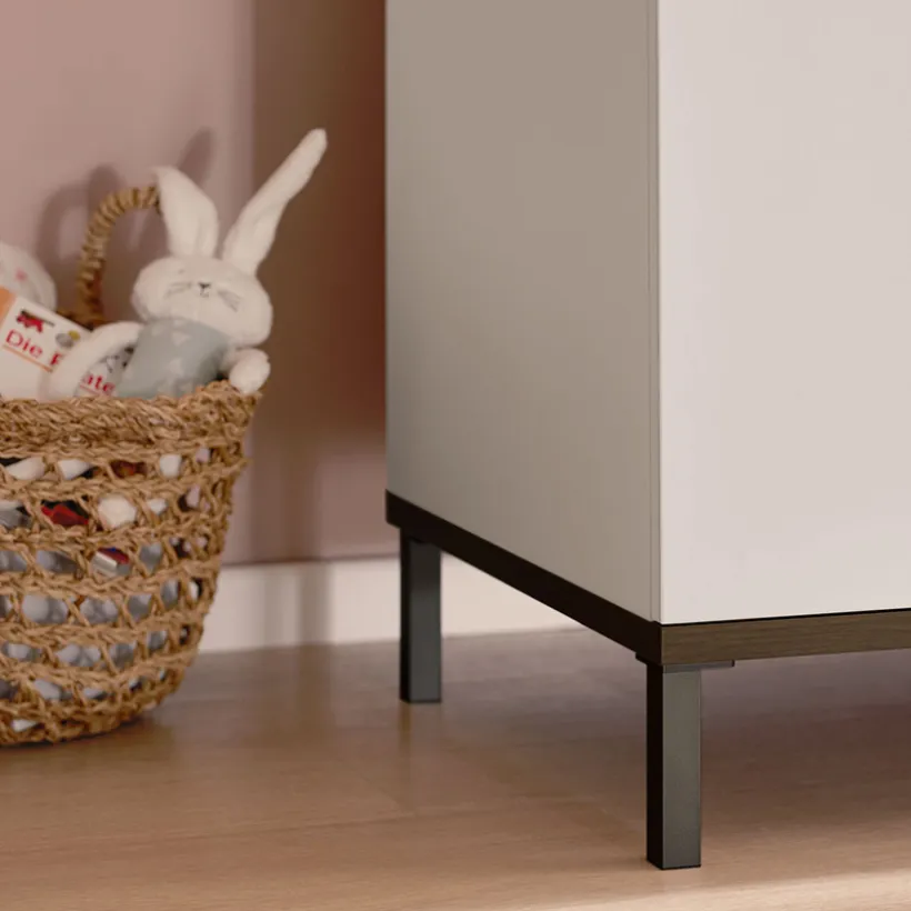 Kast 3-deurs Lovely Aliv Off white/Dark walnut