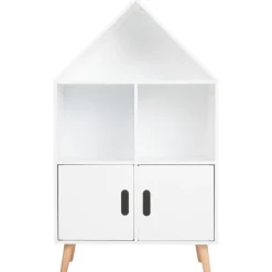 Kast in de vorm van een huis met 2 deuren