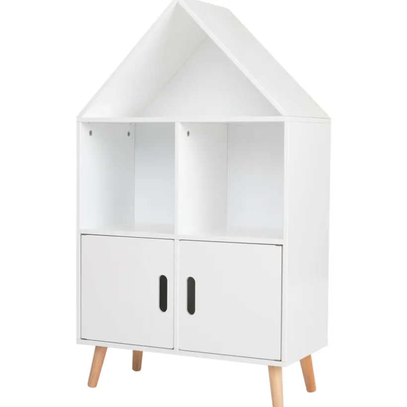 Kast in de vorm van een huis met 2 deuren