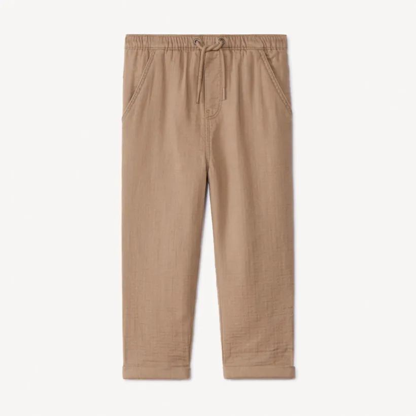 Katoenen broek in effen kleur voor babyjongens