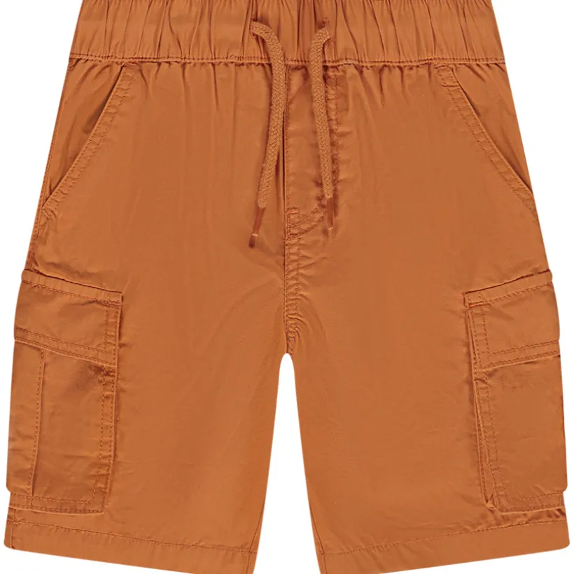 Katoenen cargoshorts in effen kleur jongens