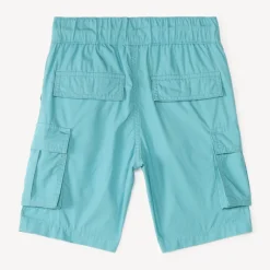Katoenen cargoshorts in effen kleur jongens