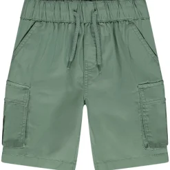 Katoenen cargoshorts in effen kleur jongens