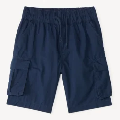 Katoenen cargoshorts in effen kleur jongens