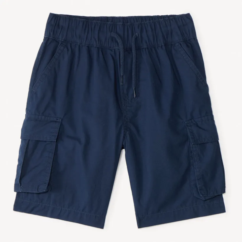 Katoenen cargoshorts in effen kleur jongens